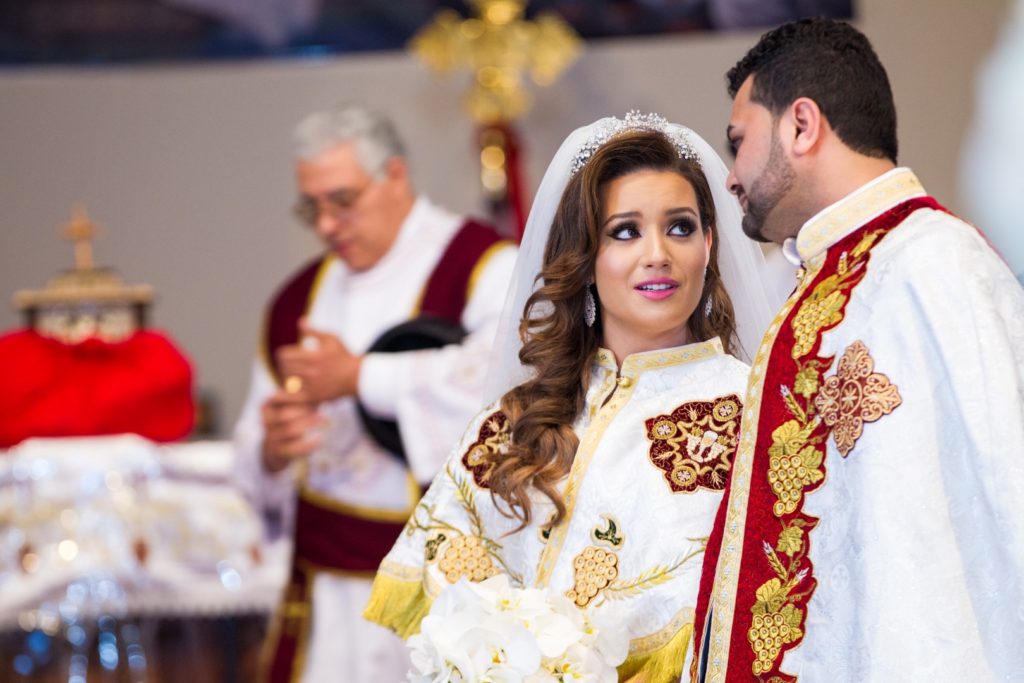 egyptian coptic couple about to make their vows